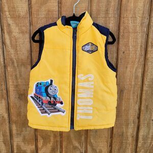 Thomas And Friends Yellow Quilted Vest Infant Size 24 Months